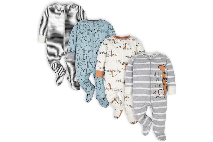 Gerber Baby Boys 4 Pack Sleep 'N Play Footie